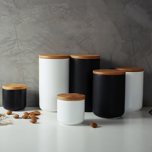陶瓷储物罐调料食物咖啡豆咖啡粉白糖密封罐罐子大容量茶叶罐定制