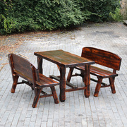 户外实木桌椅套件庭院家具桌椅组合名宿防腐木餐桌餐椅露台休闲桌