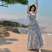 抹胸镂空吊带裙女高级感别致露背长裙泰国三亚海边度假沙滩连衣裙