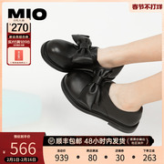 MIO米奥女鞋大方蝴蝶结优雅气质法式软底单鞋牛津鞋小皮鞋