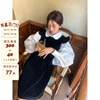 馨帮帮 气质韩系复古小飞袖连衣裙+娃娃领长袖衬衫套装两件套2024
