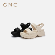 GNC休闲运动厚底老爹凉鞋女夏奶油鞋新中式增高舒适羊皮凉鞋