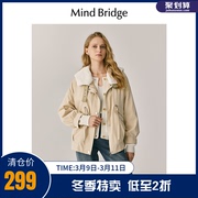 mindbridge冬季女士棉服短款保暖加厚外套韩版休闲棉衣