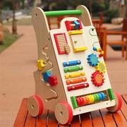 外贸出口一件代发多功能学步车 儿童木制学步手推车助步车玩具