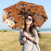 小清新双层黑胶太阳伞，加厚防晒降温遮阳伞女学生，晴雨两用防紫外线