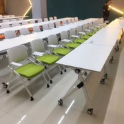 折叠培训会议桌多功能学生课桌椅双人折叠培训长条桌可移动拼接桌