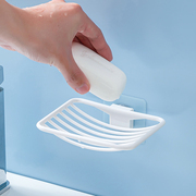 肥皂盒免打孔壁挂吸盘式香皂架卫生间洗手台宿舍沥水不锈钢置物架