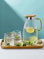 冷水壶茶壶玻璃高档耐高温大容量凉水杯家用水瓶，套装耐热储开水dd