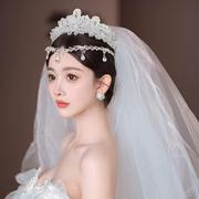 新娘头饰婚纱礼服王冠结婚唯美叠戴气质额饰韩式造型发饰水钻