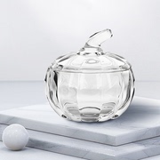 水晶玻璃碗甜品杯燕窝盅南瓜，精致高级感器皿，小水果盘带盖小碗容器