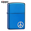 ZIPPO打火机美国蓝冰和平标志21055正版高档免费刻字