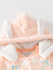 女婴儿粉色冬天棉衣加厚夹棉保暖连体衣冬装宝宝衣服小公主三个月