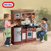 美国小泰克现代美食厨房，儿童煮饭灶台组仿真过家家角色扮演玩具