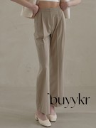 buyykr  JOORTI 22春夏韩国设计师品牌卡其色纯色西装裤
