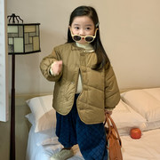 韩国童装女童棉衣女宝宝绗棉外套幼儿童宽松洋气韩系棉服冬装