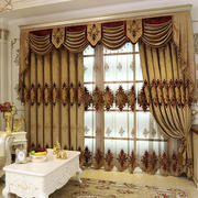 绣花窗纱别墅欧式客厅，卧室水溶绣绣花窗帘，窗帘布成窗帘