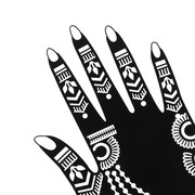 速发Fashion Henna Tattoo Stencil Temporary Hand Tattoos DIY