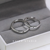 归素日月对戒小众设计简约情侣戒指纯银，一对男女活口高级感礼物