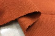 秋冬时尚橘色斜纹，加厚可剥双面羊毛呢，时装面料大衣外套毛料布料