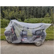 速发电动自行车防雨罩三轮车车罩一次性白色超薄防尘防雨塑料简易