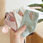 婴儿袜子0一3月春秋纯棉，新生幼儿胎袜初生，儿童宝宝中筒袜夏季薄款