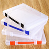 36*27大号手提塑料文件盒长方形，资料证书文具收纳有盖透明储物盒