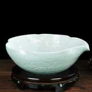 陶瓷睡碗莲荷花盆缸专用一叶，莲铜钱草，水培养鱼无孔创意特大号花盆
