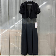 珂莱谛娅KLX-5190商场专卖2024夏时尚品质女装外披牛仔两件套裙子