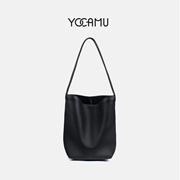 YOCAMU小众软皮托特包女大容量包包时尚单肩包头层牛皮百搭水桶包