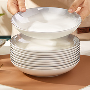 骨瓷盘子菜盘家用餐具2024高级感饭盘微波炉专用陶瓷碗碟套装