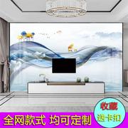 新中式拼接竹木纤维电视背景墙集成墙板客厅大气护墙板快装3D高光