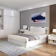 气压高箱储物床现代简约15米小户型板式床18米双人床收纳主卧床