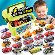 合金小汽车模型工程消防玩具仿真套装，迷你宝宝儿童，大全男孩铝惯性