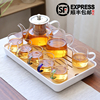 日式玻璃茶具套装家用功夫，茶杯小茶台简约客厅，办公室整套茶壶茶盘