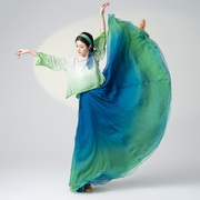 中国舞舞蹈服孔雀舞身韵纱衣古典舞服装女演出服，飘逸大摆裙套装仙