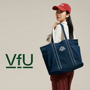 vfu手提包运动斜挎包复古拼色大容量多口袋，腋下单肩包时尚
