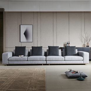 欧式轻奢棉麻布艺港式轻奢大户型别墅简约现代设计师组合沙发定制