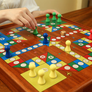 飞行棋实木台式磁性棋类玩具，跳棋二合一大号儿童学生益智游戏棋
