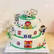 烘焙蛋糕男生篮球足球装饰生日插牌摆件插件蛋糕甜品台派对装饰