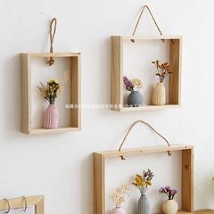 田园风墙壁挂花家居装饰品客厅卧室墙面干花创意壁饰墙上植物挂饰
