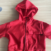 韩版东大门条纹可爱风致命游戏同款红色开衫通勤卫衣普通演出服装