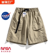 NASA联名日系多口袋短裤男夏季潮牌机能工装裤运动休闲五分裤中裤