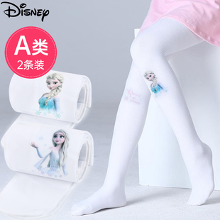 迪士尼儿童长筒袜爱莎公主舞蹈，袜打底裤丝袜，女童连裤袜白色连体袜