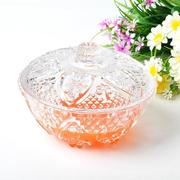 玻璃碗带盖甜品碗燕窝盅水果，沙拉碗醉虾碗糖缸调料，碗面膜时尚创意