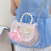 爱莎公主儿童包包斜跨手提小包包女童粉色冰雪奇缘女孩的生日礼物
