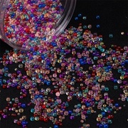 无孔透明幻彩玻璃米珠气泡，珠diy手工，滴胶填充泡泡珠手机壳装饰品
