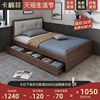 单人床儿童床1.2米小户型简约现代实木色男孩女孩，储物床成人小床