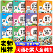 小学语文词语积累大全训练 四字成语近义词反义词人教版重叠词叠词量词aabb abab汇总书知识手册小学生一年级专项练习册组词造句