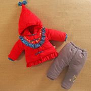 小童两件套婴儿过年拜年服秋冬分体棉袄0一1岁套装外穿棉衣棉服