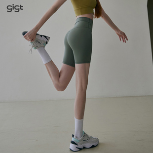 GIGT三分瑜伽短裤女夏季薄款外穿骑行运动裤高腰提臀高级感健身裤